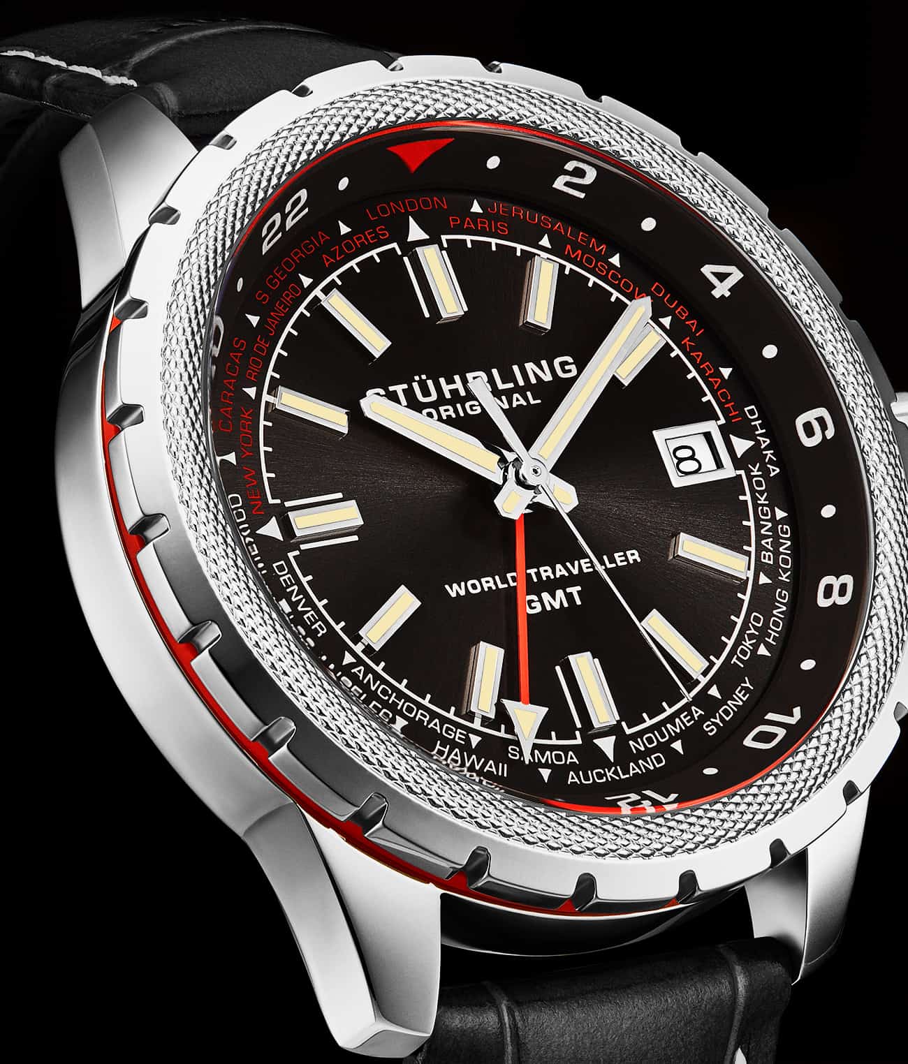 Global Voyager 1014 GMT 42mm World Timer Watch