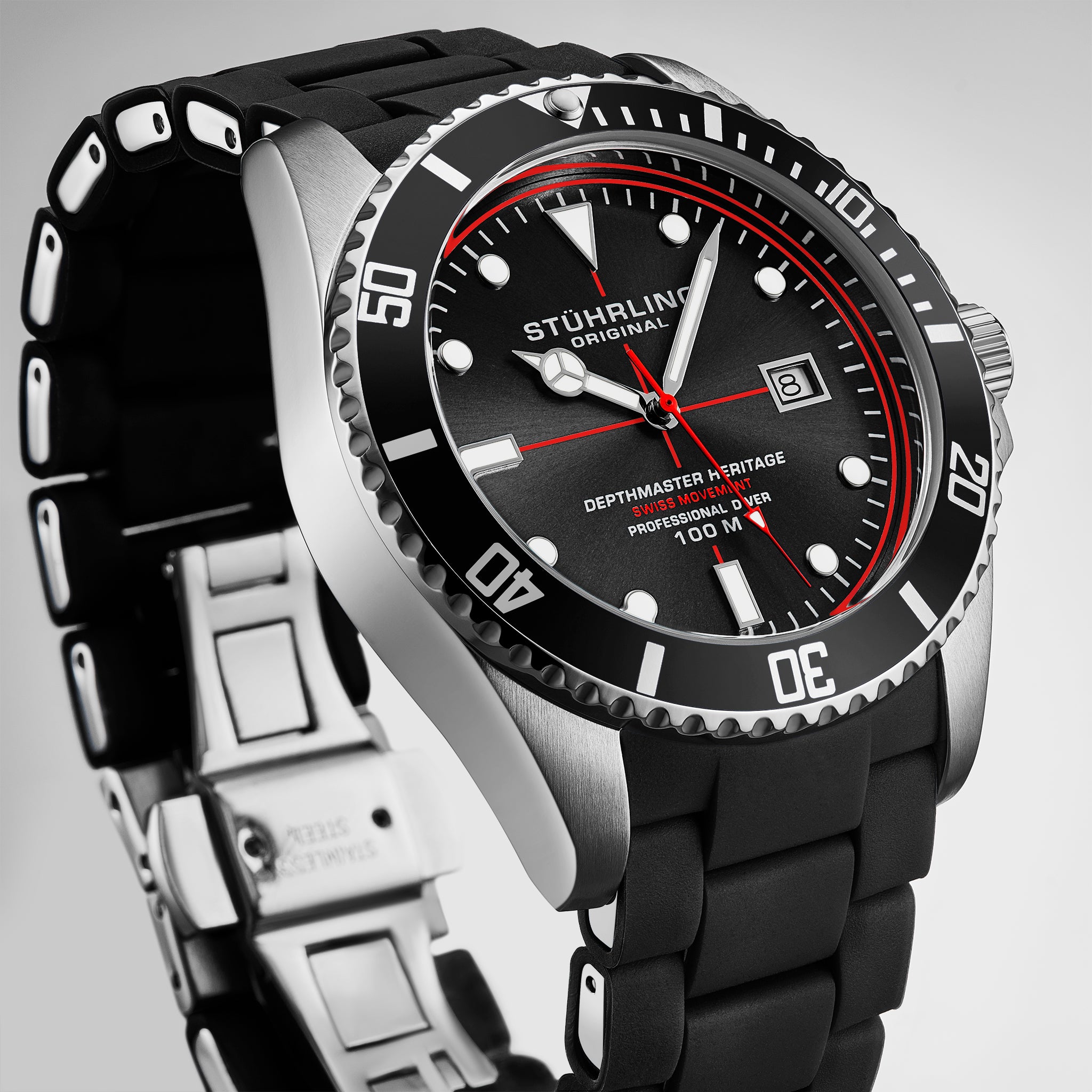 Stührling Datemaster Heritage 4087 Aquadiver 44mm