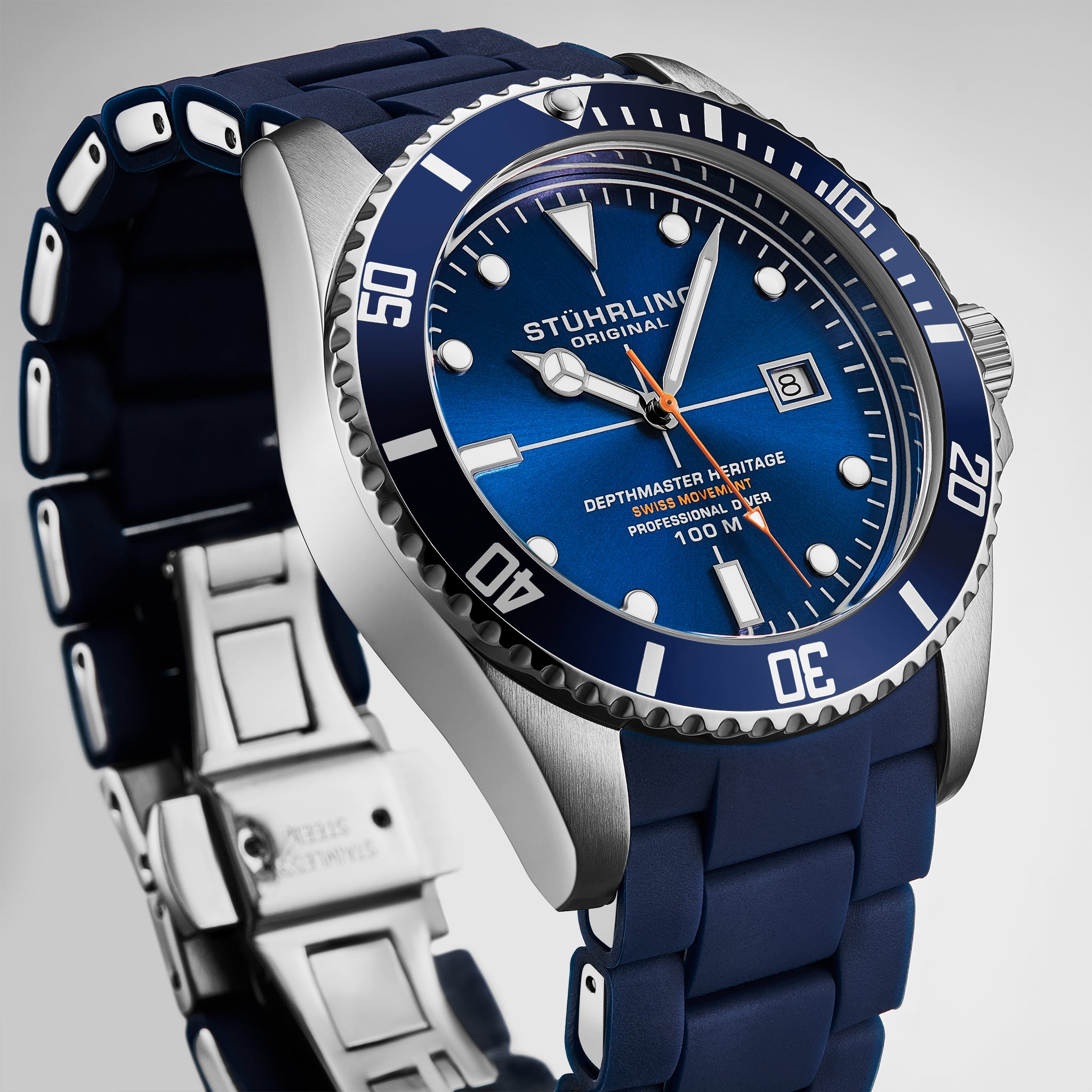 Stührling Datemaster Heritage 4087 Aquadiver 44mm