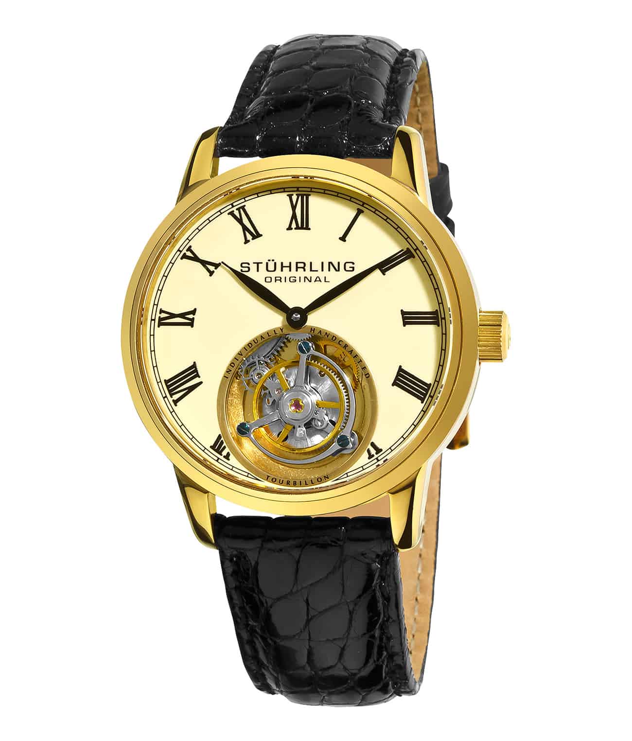 Ivory Dial / Gold Case / Black Band