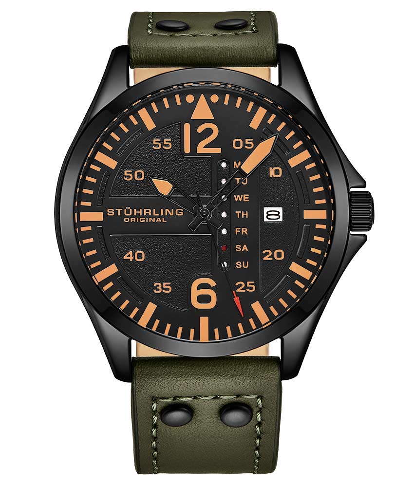 Black Dial / Black Case / Green Band
