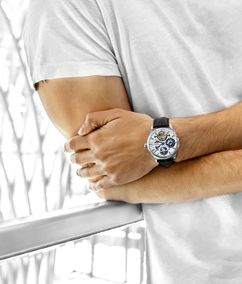 Silver Dial / Silver Case / Black Band
