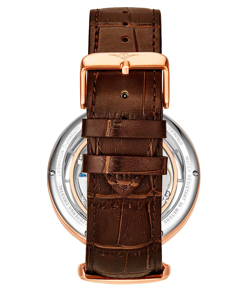 Rose Dial / Rose Case / Brown Band