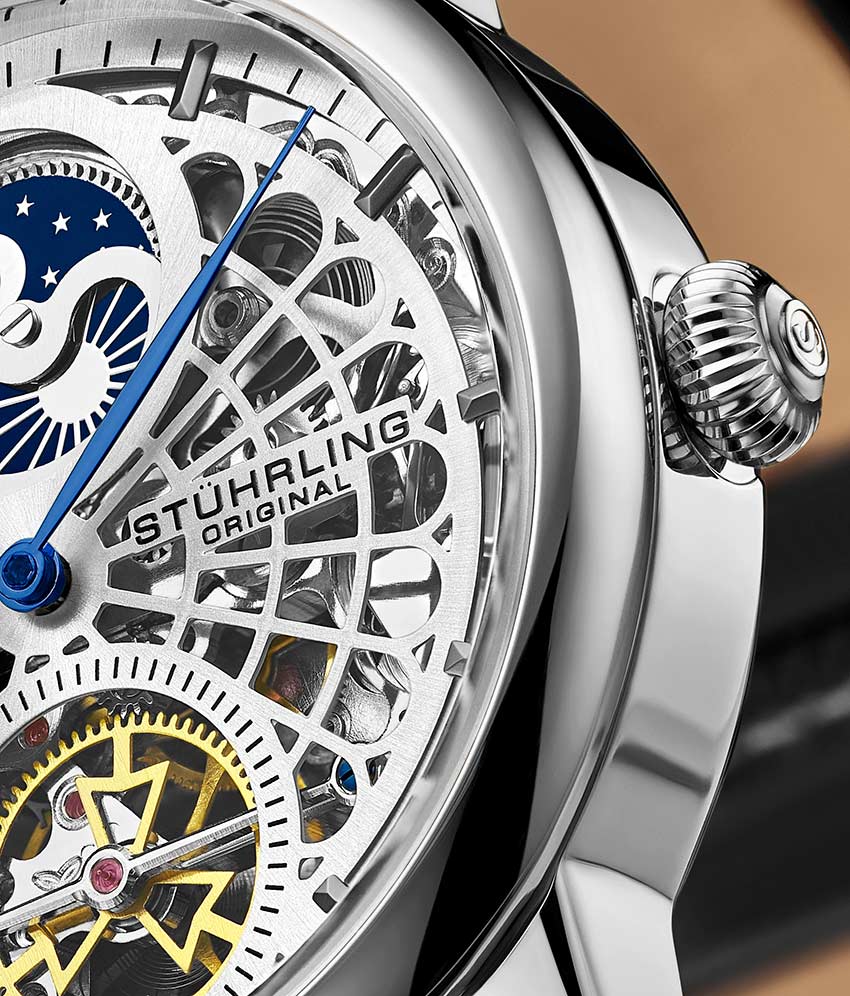 Silver Dial / Silver Case / Black Leather Strap Silver Tang Buckle
