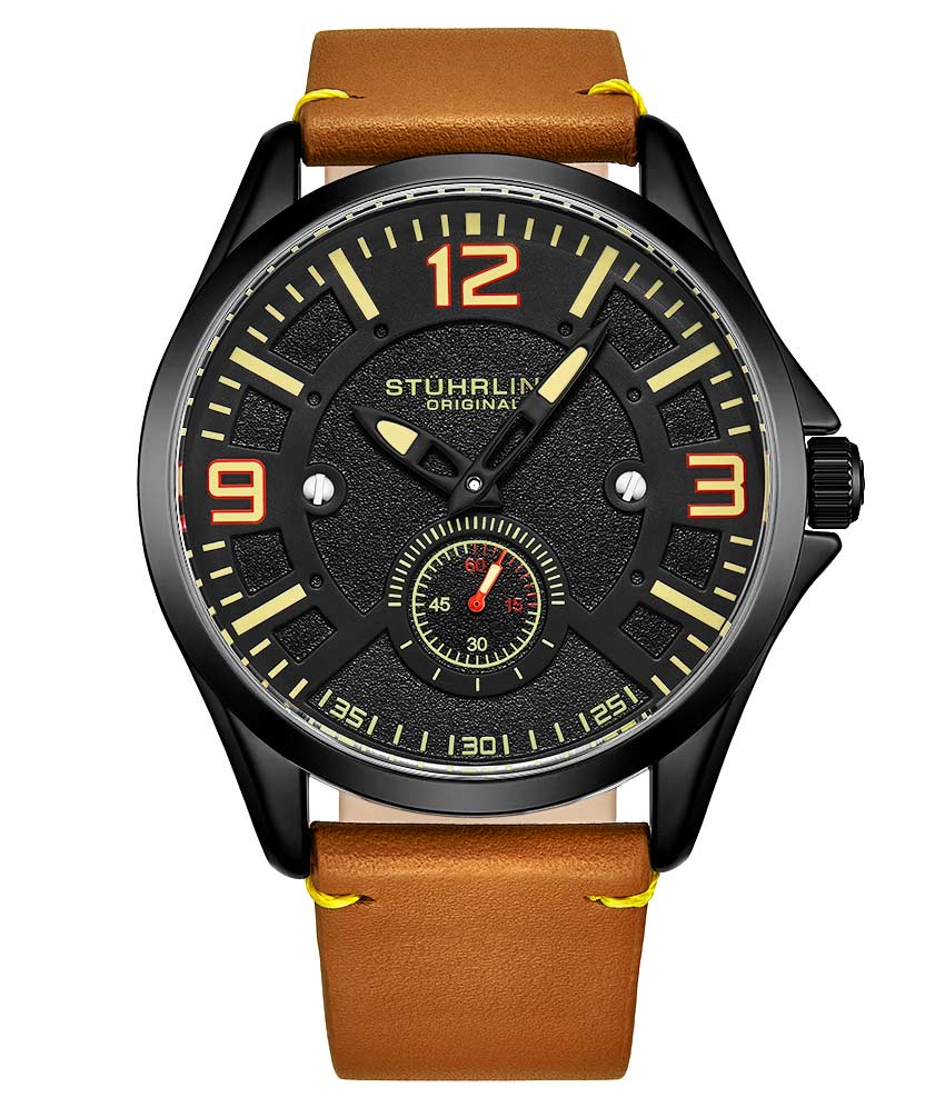 Black Dial / Black Case / Tan Band