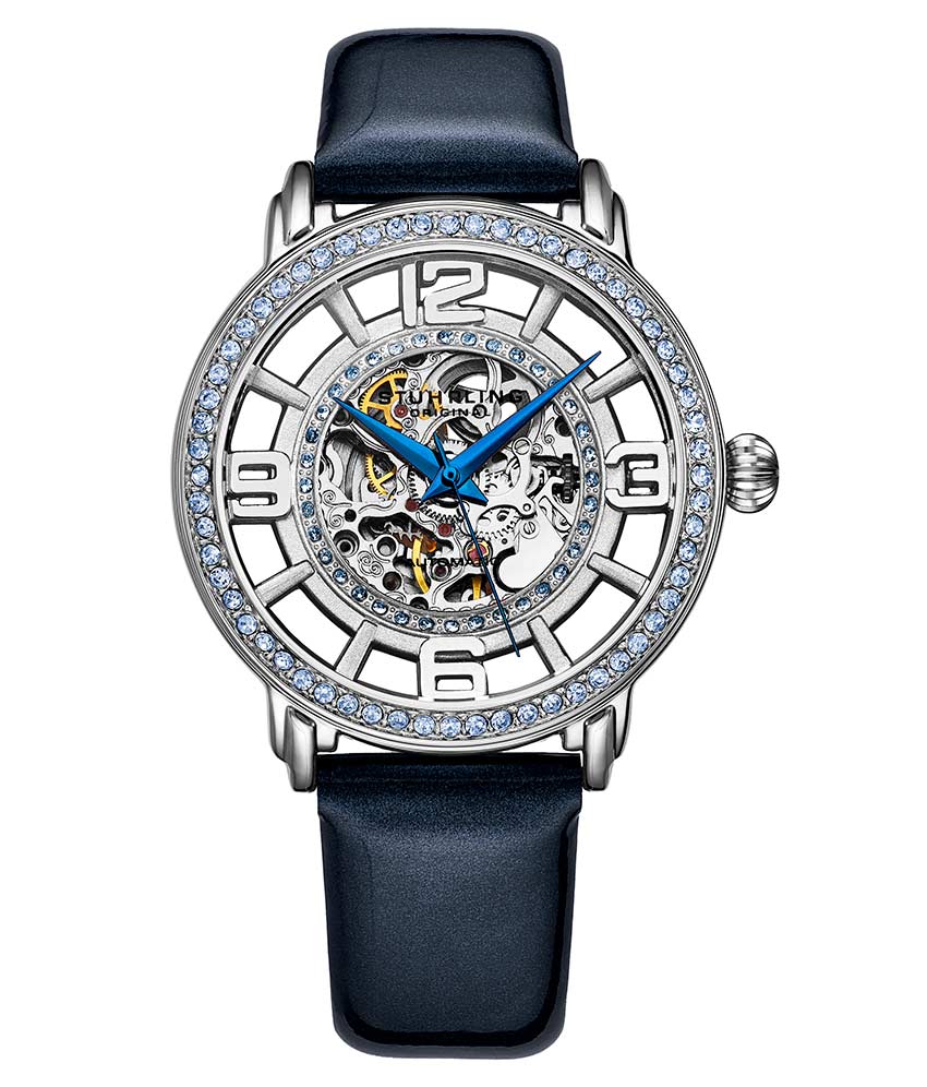 Winchester 3941.2 Automatic 38mm Skeleton with Sofia Frosted Bangle, Lily Polished Bangle and Studs