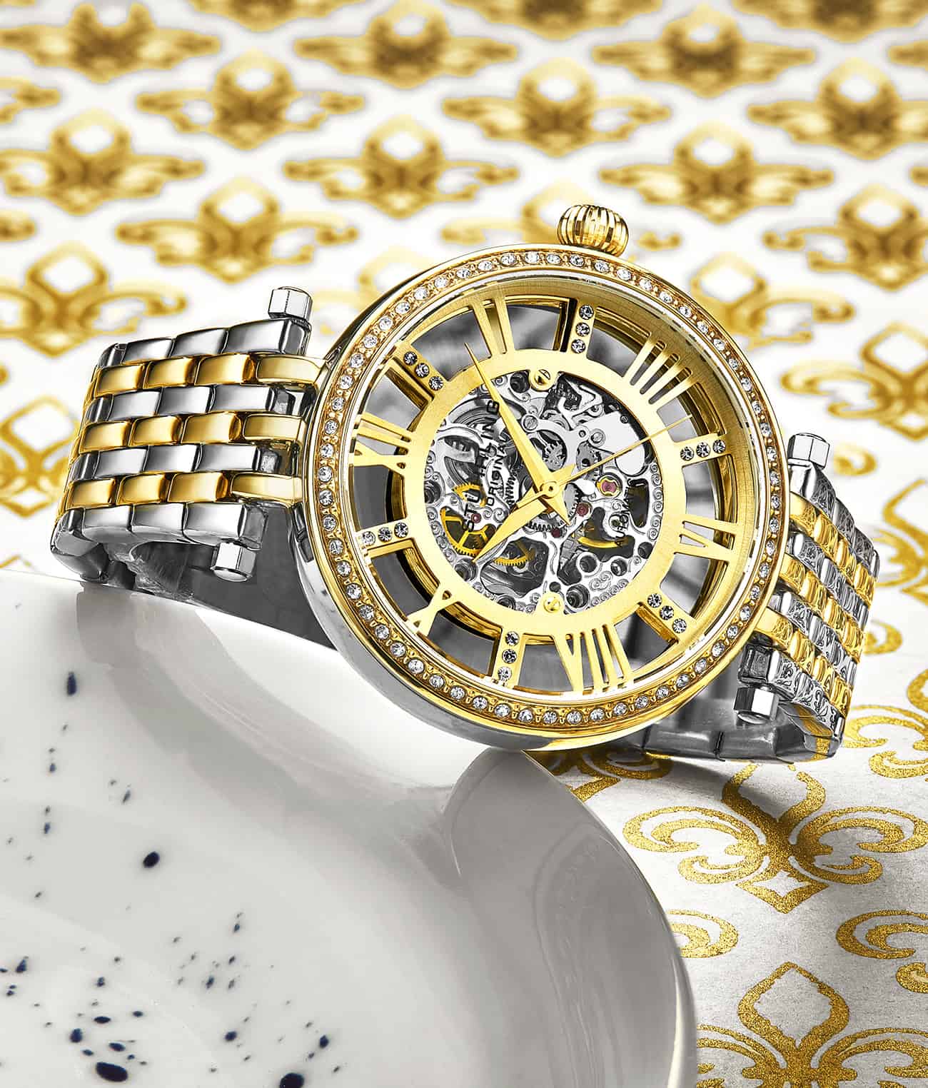 Gold Dial / Silver Case / Silver Band