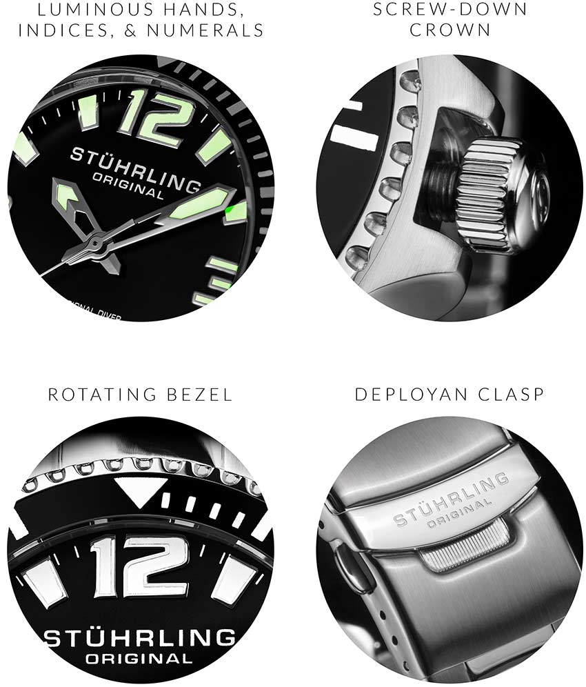 Black Dial / Silver Case / Silver Band