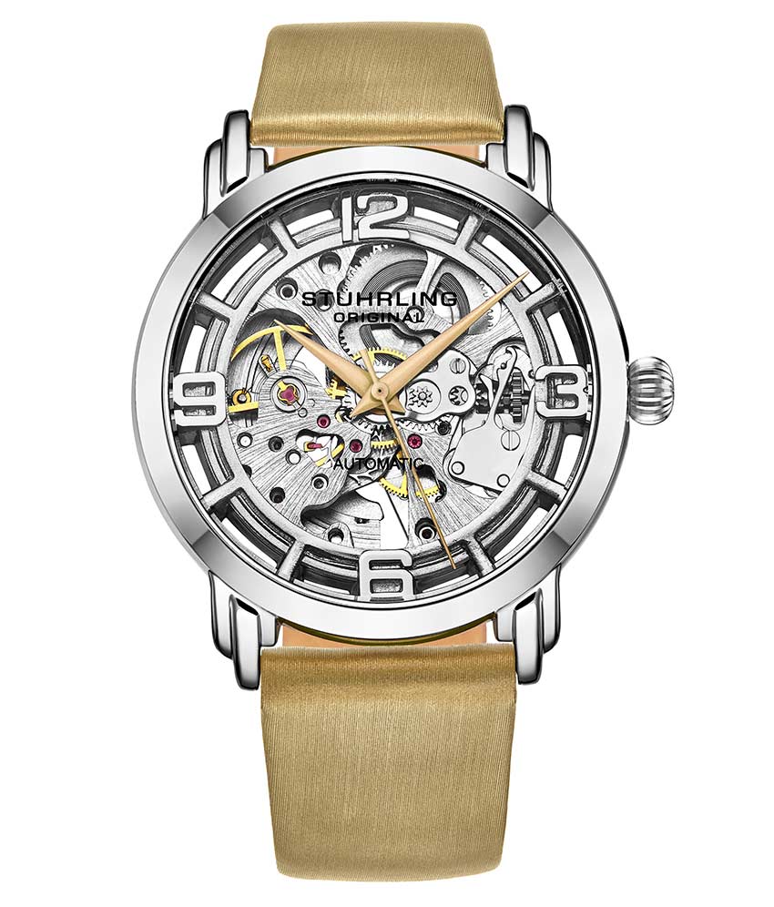 Silver Dial / Silver Case / Beige Band
