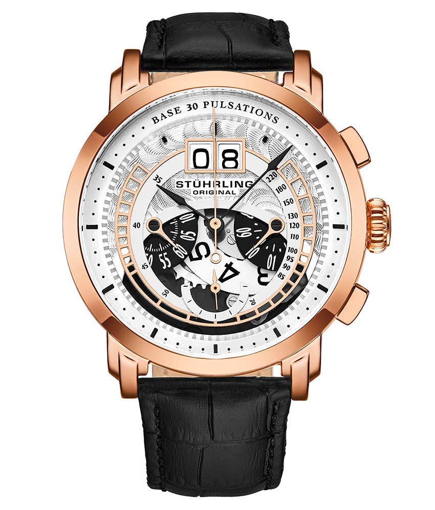 Silver Dial / Gold Case / Black Band