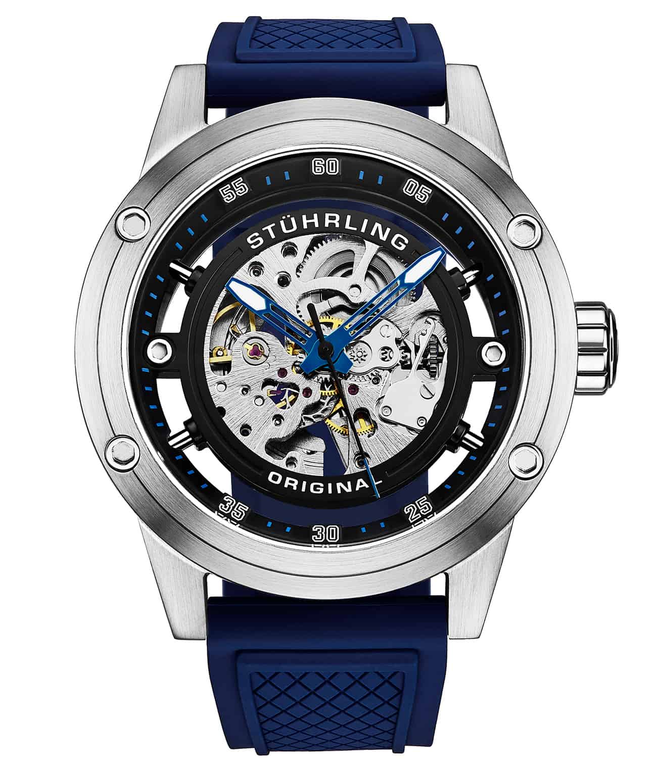 Black Dial / Silver Case / Light Blue Band
