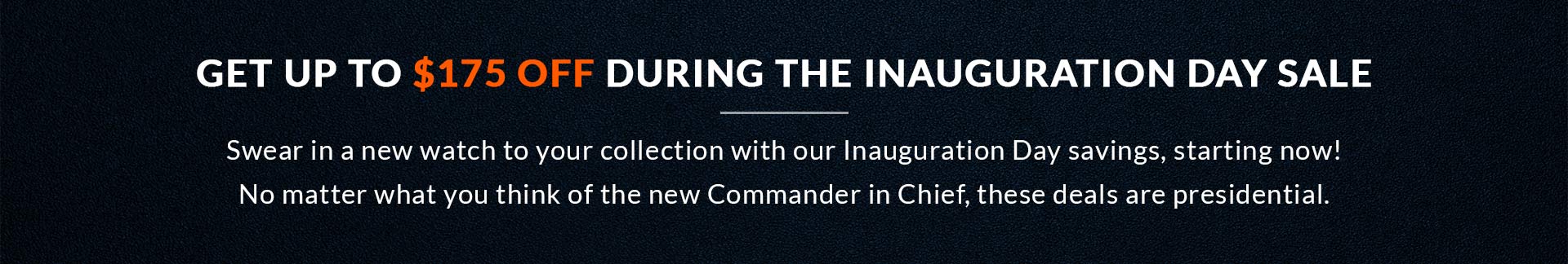 Inauguration Day Sale