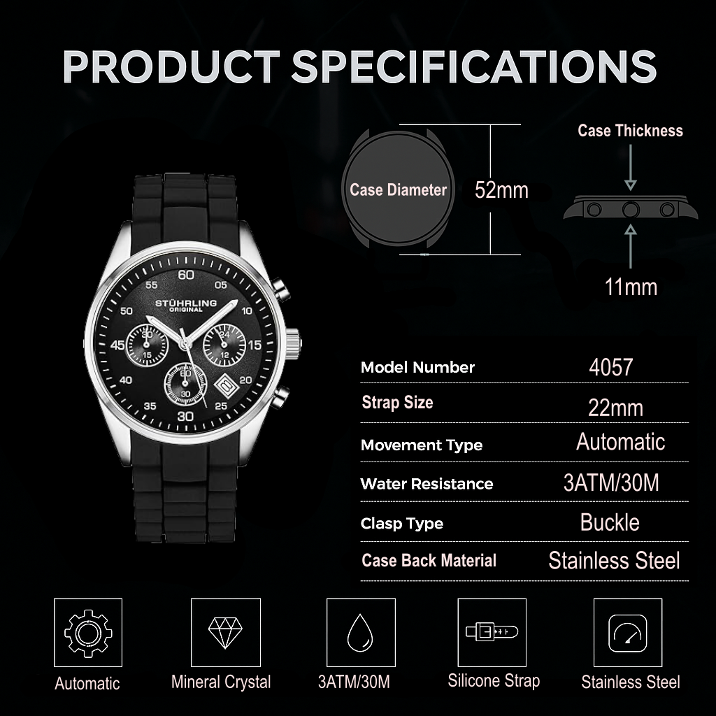 Stührling Tempo 4057 Chronograph 42mm