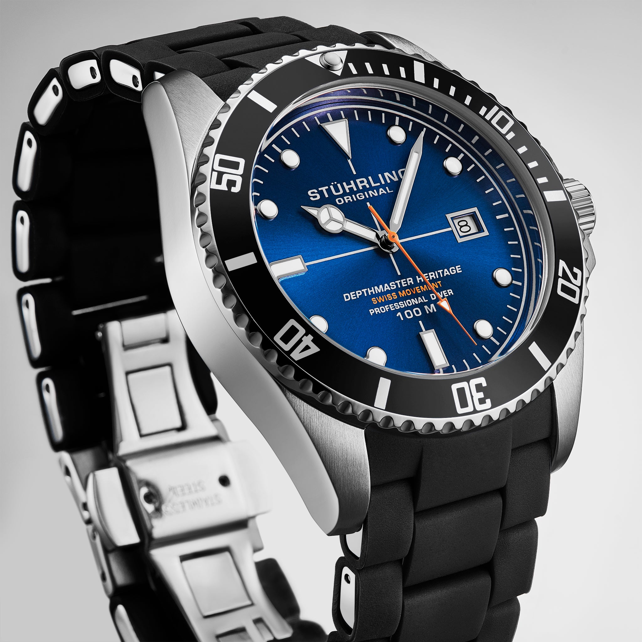 Stührling Datemaster Heritage 4087 Aquadiver 44mm