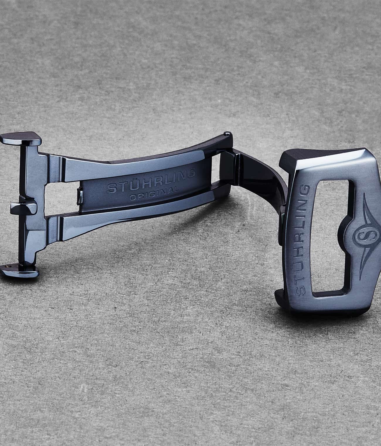 22mm Leather Strap with Stainless Steel Deployant Buckle