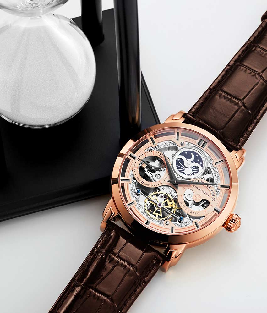 Rose Dial / Rose Case / Brown Band