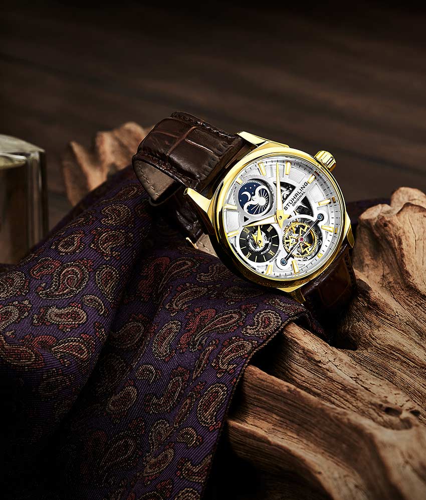 Silver Dial / Gold Case / Brown Band