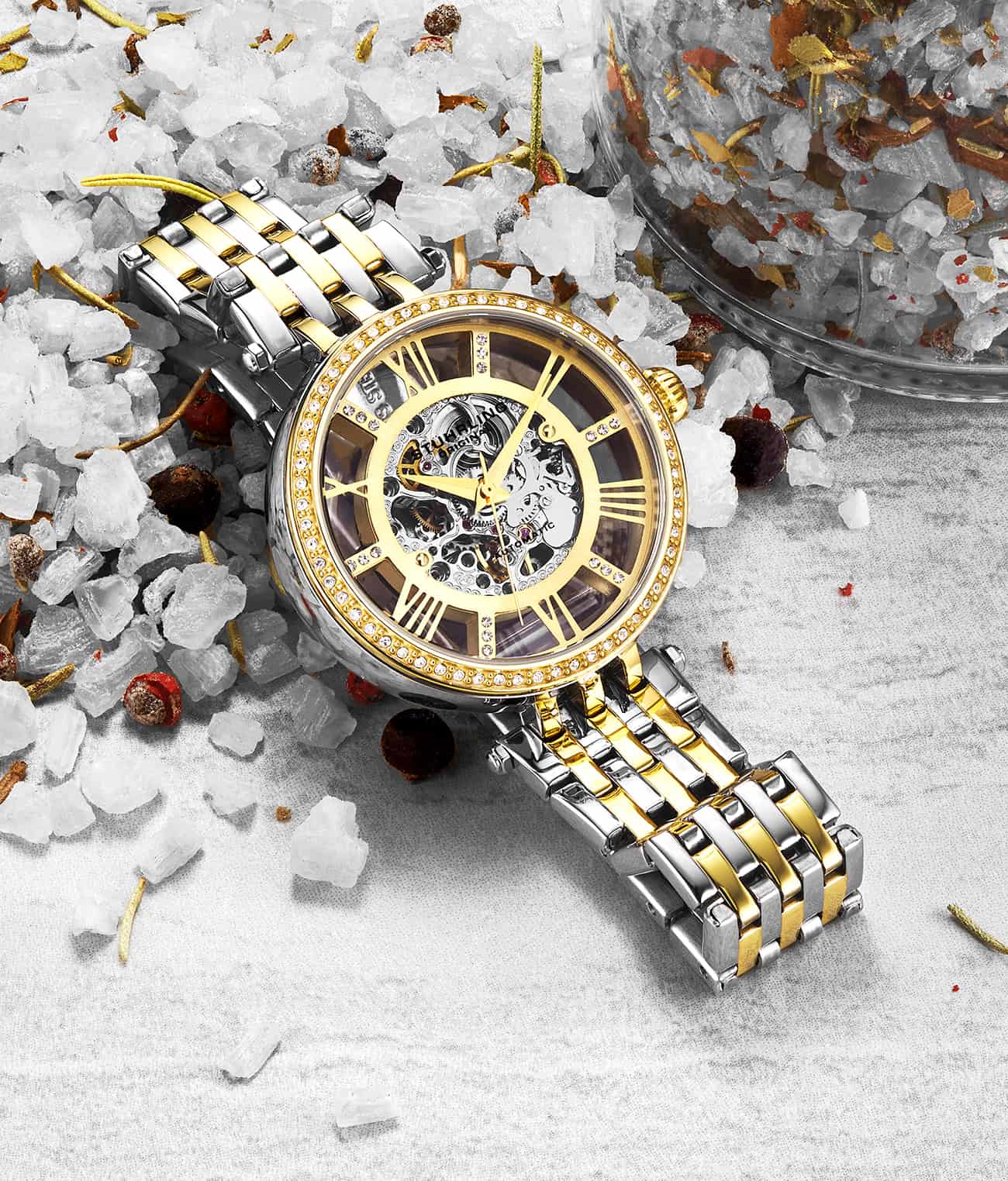 Gold Dial / Silver Case / Silver Band