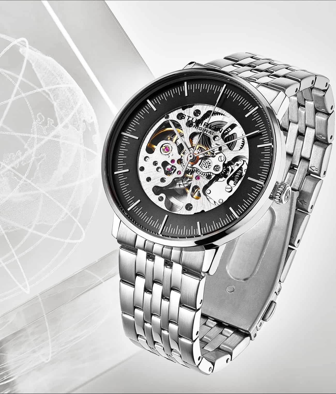 Black Dial / Silver Case / Silver Band