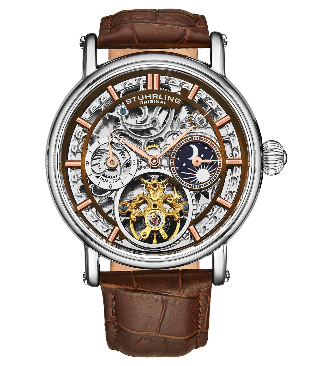 Brown Dial / Silver Case / Brown Band