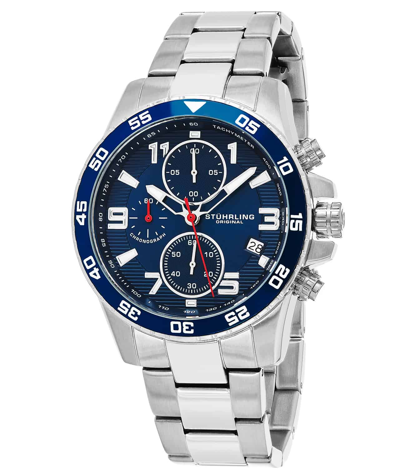 Blue Dial / Silver Case / Silver Stainless Steel Bracelet Deployant Buckle