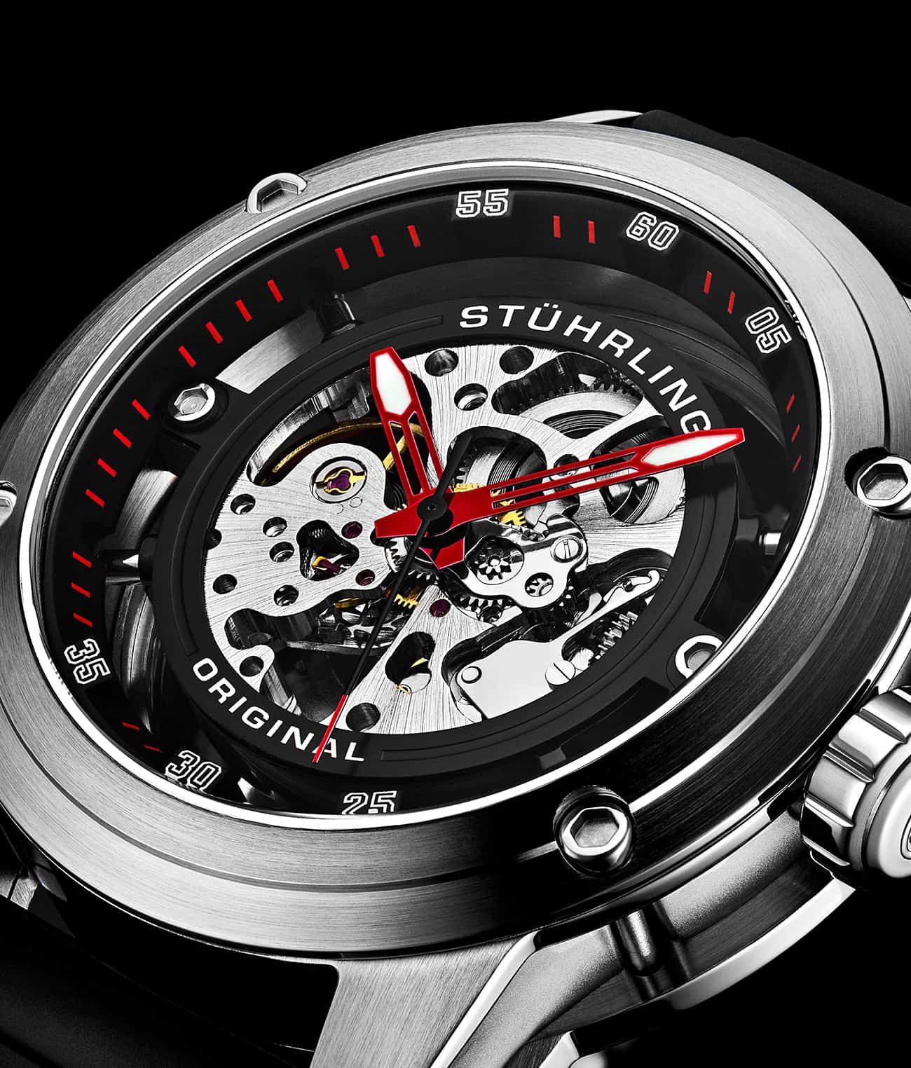 Black Dial / Silver Case / Black Band